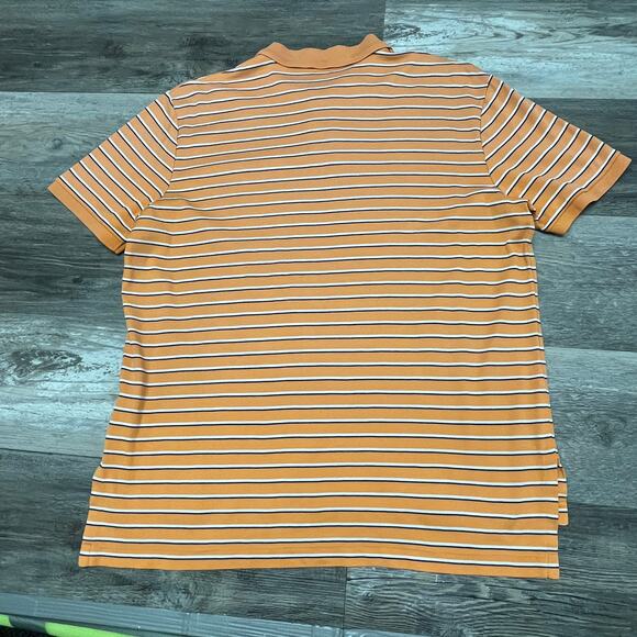 Polo Ralph Lauren Striped Peach Blue Mens L Pima Soft Touch Mini Pony Polo Shirt - Picture 3 of 10
